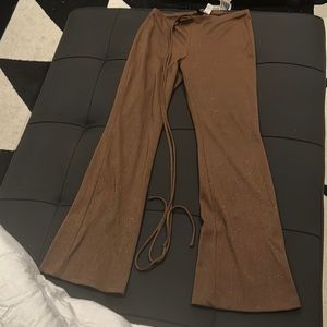 Brown Shimmer Flare leggings